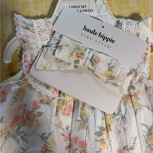 Haute Hippie Kids Floral Lace Dress Set